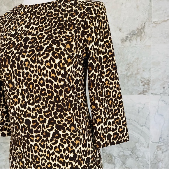 J. Crew Cheetah Print Crepe Shift Dress - Picture 5 of 8